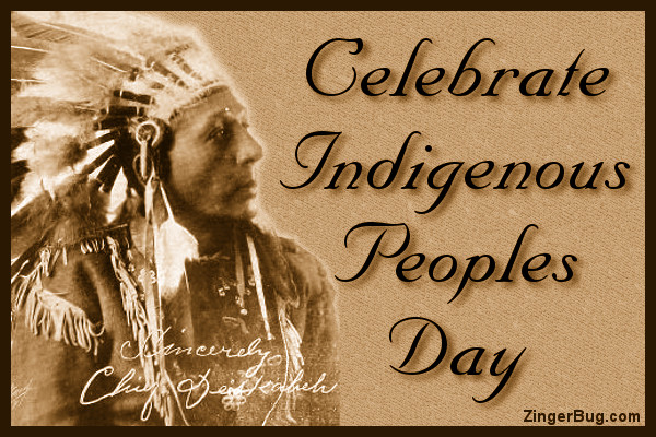 Celebrate Indigenous Peoples Day Glitter Graphic, Greeting, Comment